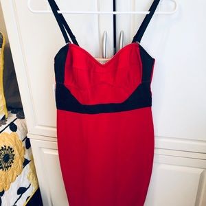 NWT RED AND BLACK BODY CON DRESS